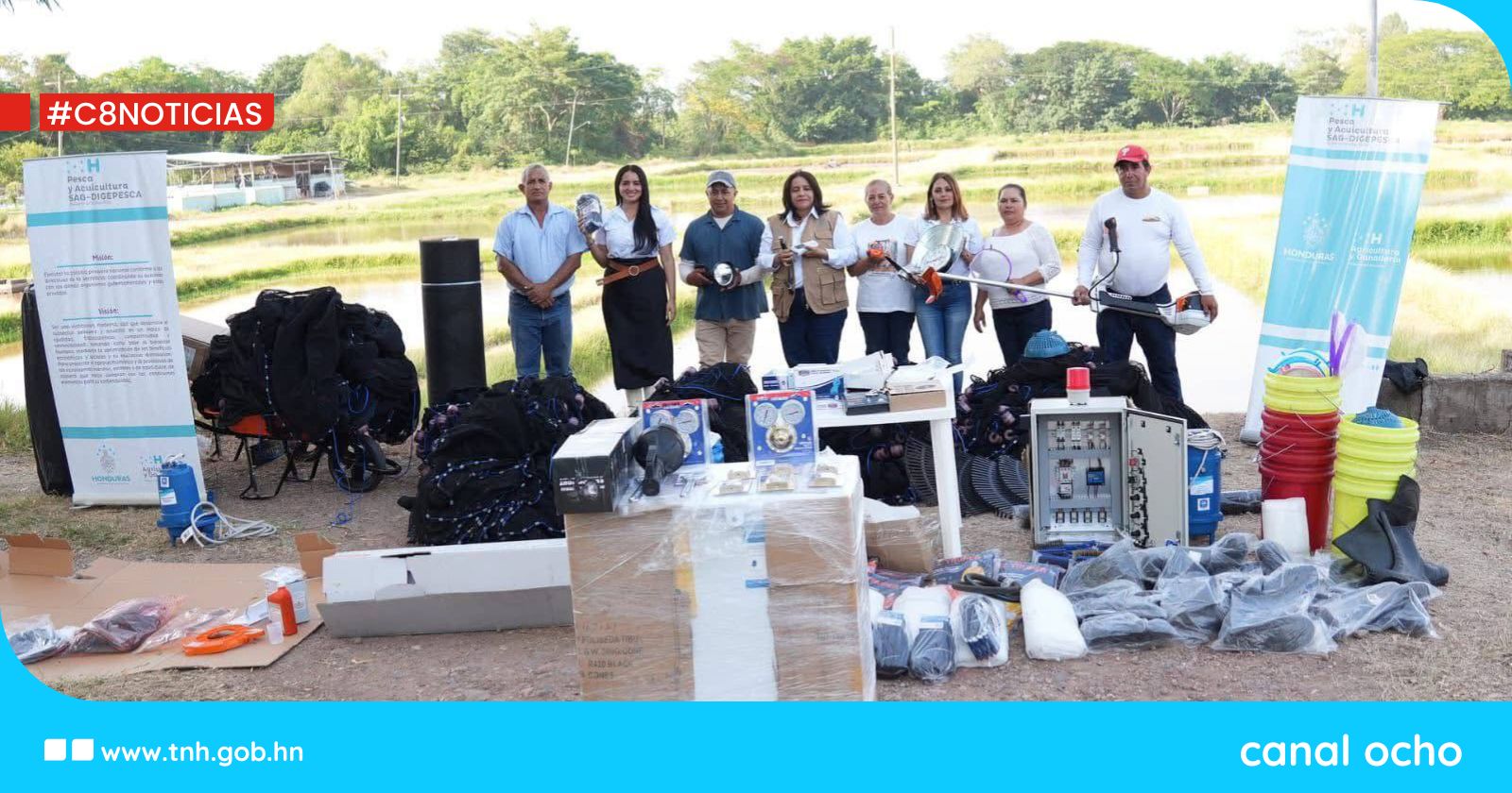Gobierno invierte L845,000 en insumos para impulsar producción acuícola en Comayagua