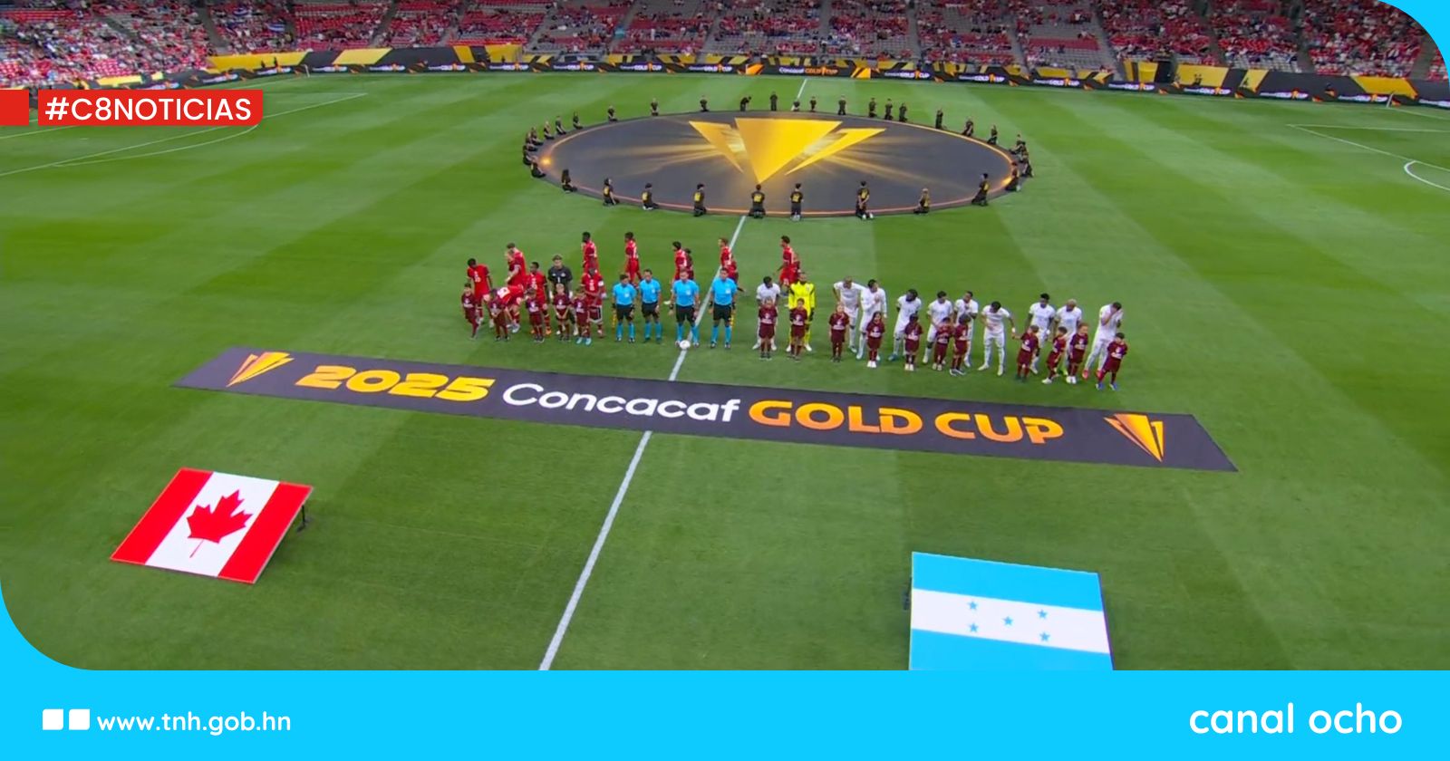 Inicia el partido entre Honduras y Canadá por la Copa Oro 2025