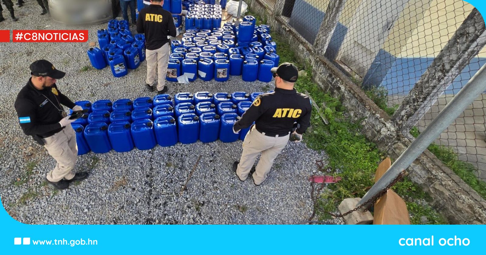 Incautan 230 kilos de presunta cocaína camuflada en productos de limpieza en Omoa