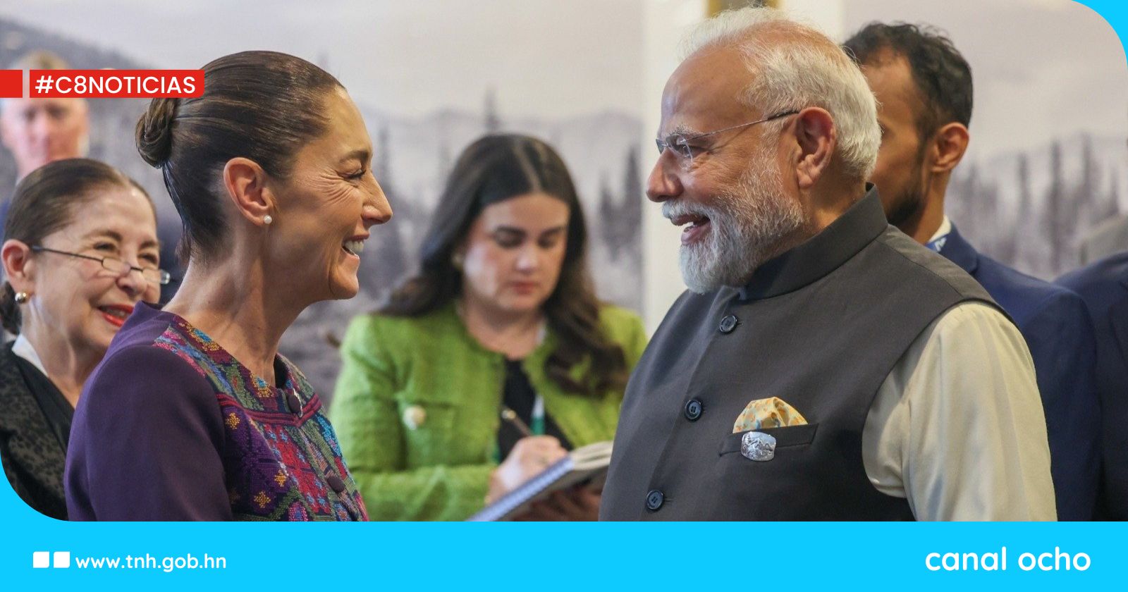 Presidenta Sheinbaum se reúne con Narendra Modi en el marco de la Cumbre del G7