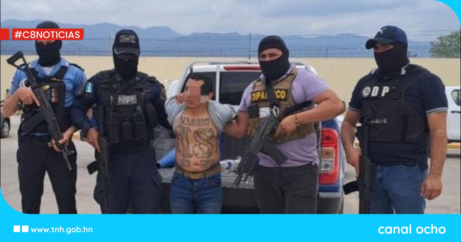 Supuesto cabecilla de la Pandilla 18 capturado en Yoro enfrentará más de 30 años de prisión