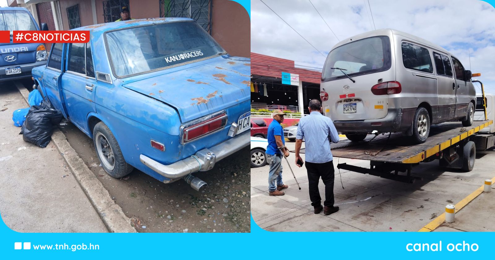 DNVT y municipalidad retiran vehículos «chatarras» en Comayagua