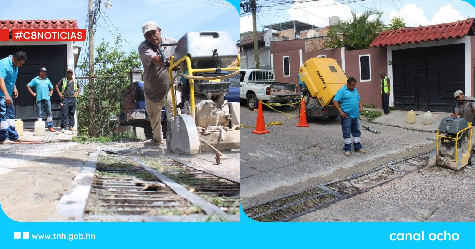 AMDC repara calle principal en la colonia Vegas del Río tras 20 años de espera