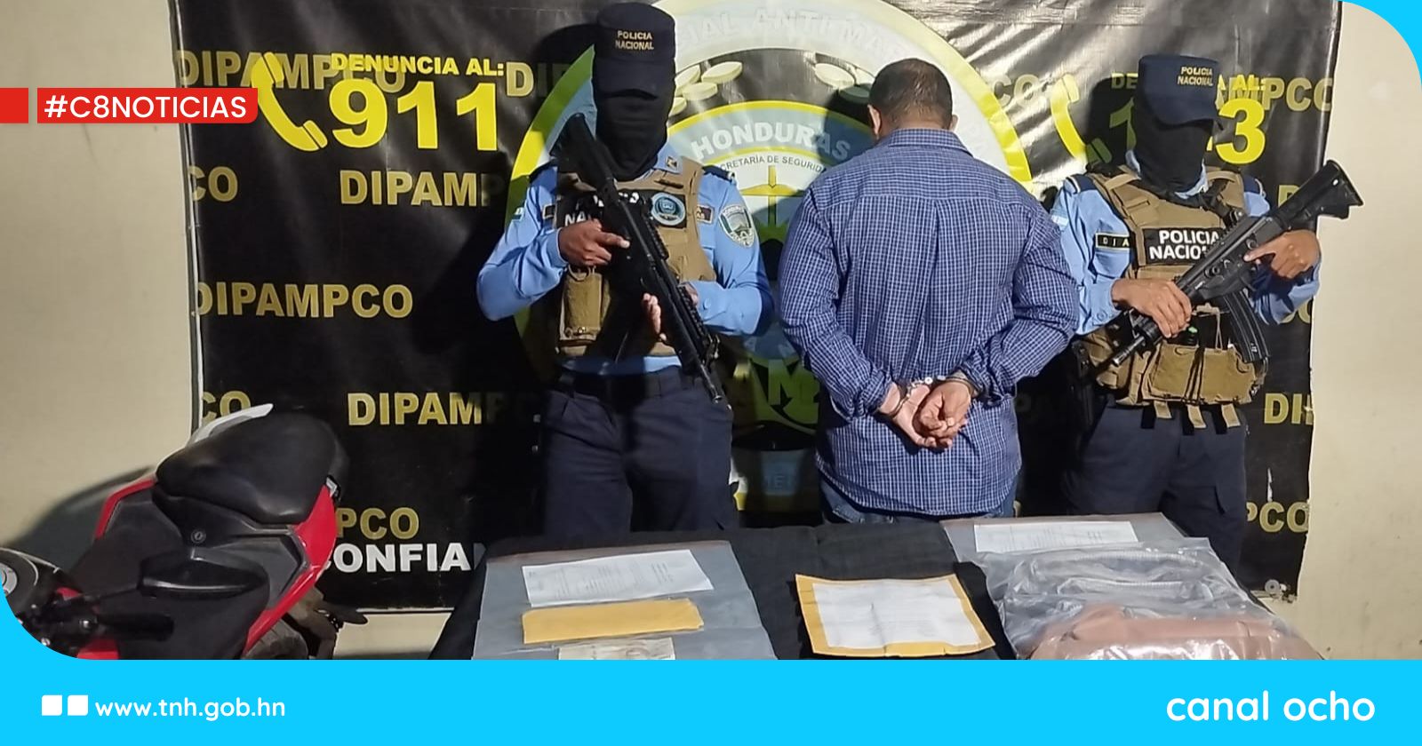Dipampco captura a peligroso extorsionador en la capital
