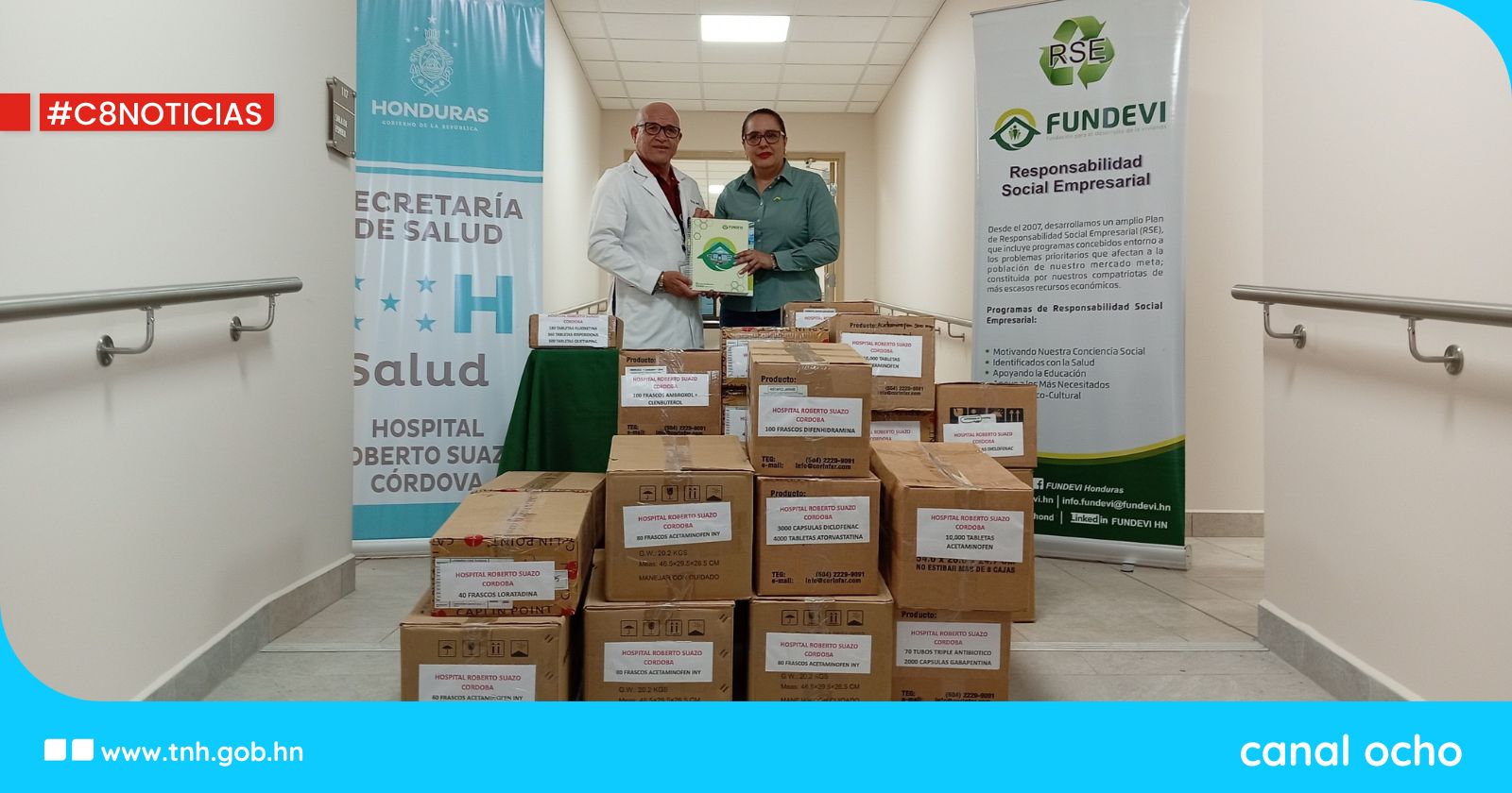 Hospital de La Paz recibe donación de L400 mil en medicamentos