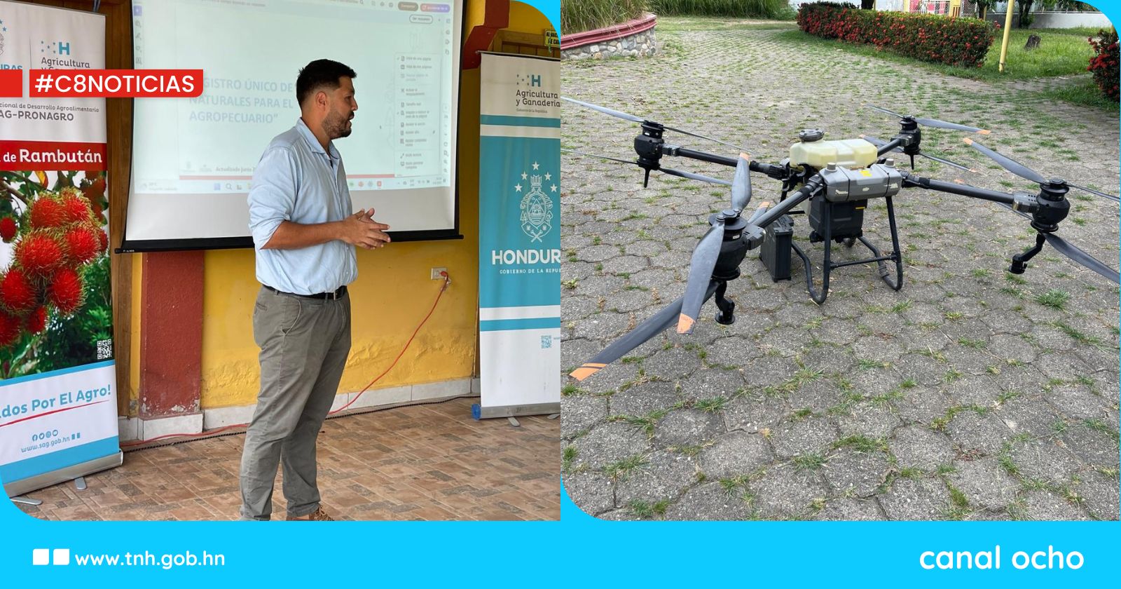 Gobierno capacita a productores de rambután en aplicación de insumos con drones