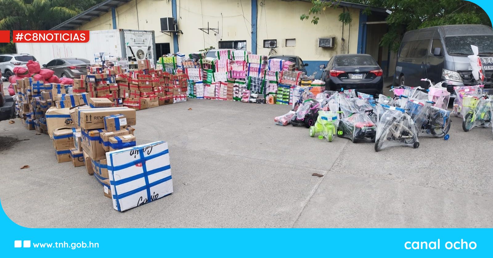 Autoridades recuperan millonaria mercancía y detienen a dos individuos en San Pedro Sula