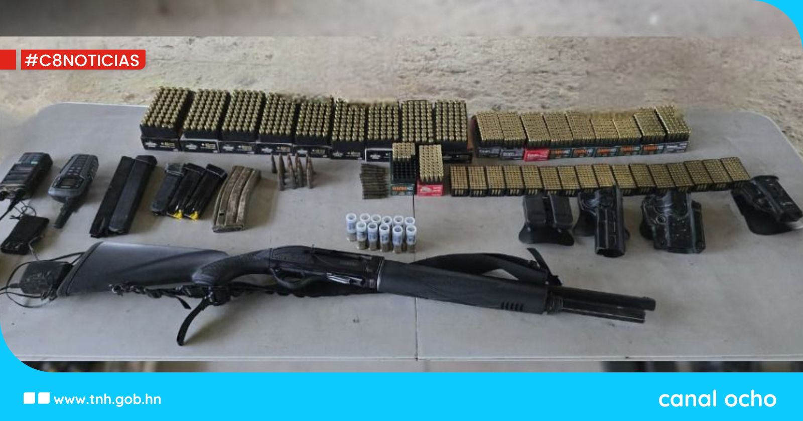 FF. AA. decomisan arma y municiones en un allanamiento en Gracias a Dios