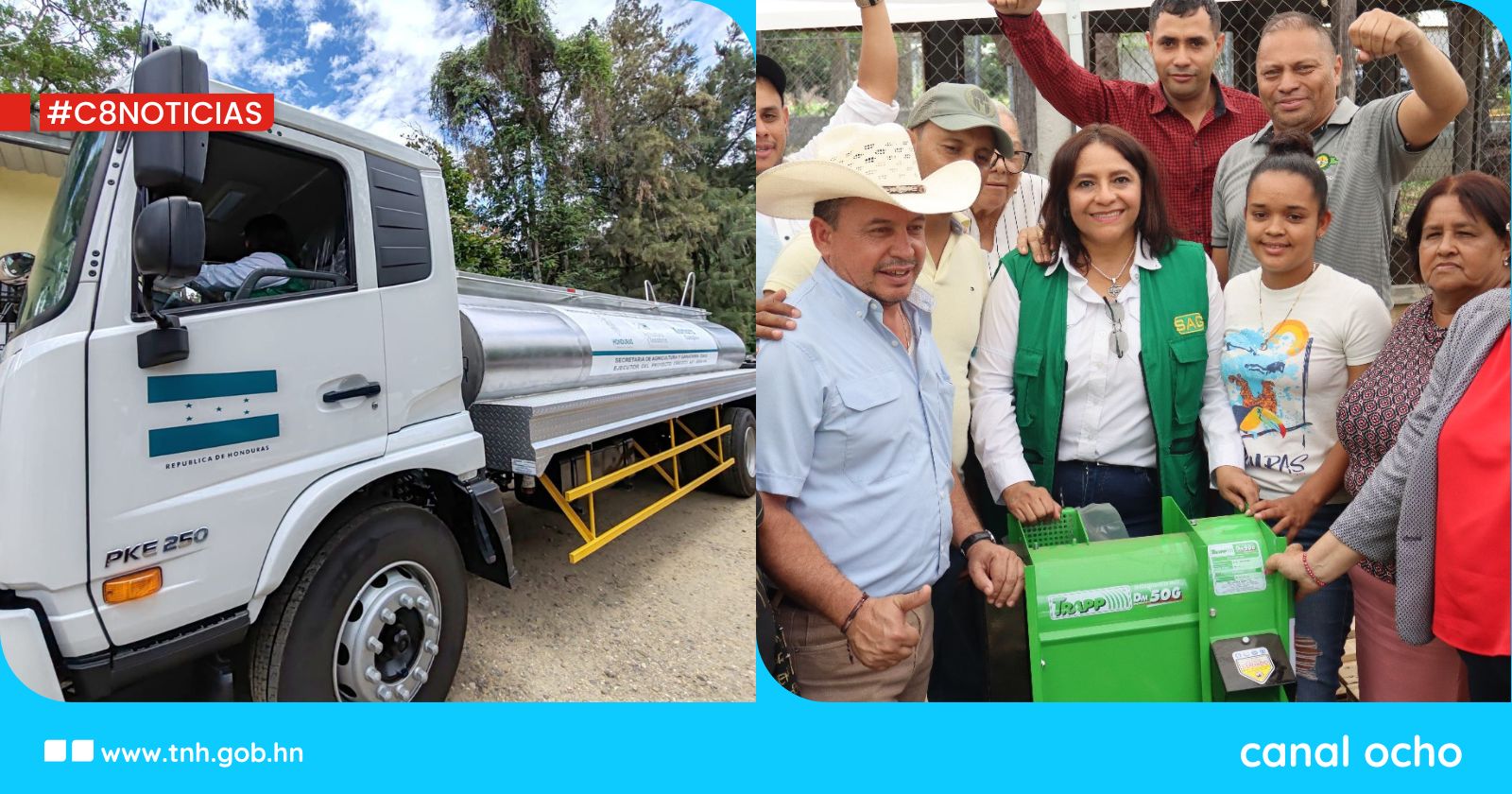 ¡Enhorabuena! Proyectos de agua y desgranadoras de maíz beneficia a al menos 10 mil familias
