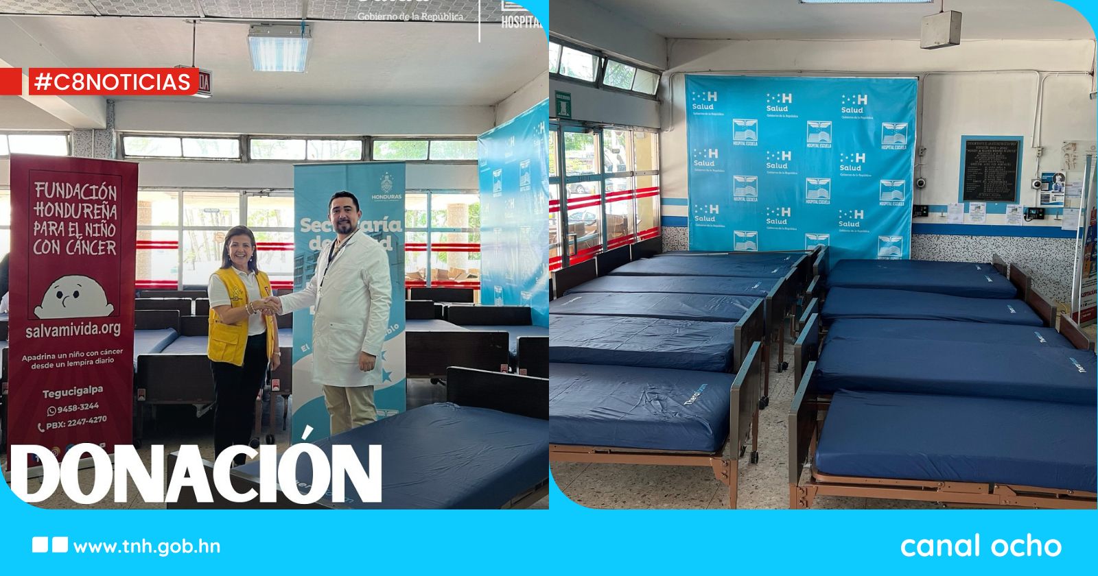 Fundación Hondureña para el Niño con Cáncer entrega 19 camas al Hospital Escuela
