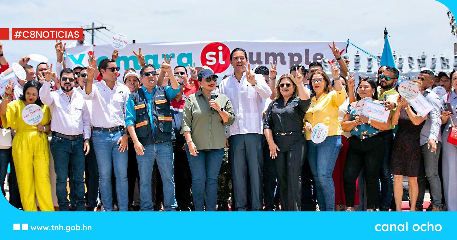 Presidenta Castro entrega materiales eléctricos para iluminar 63 comunidades