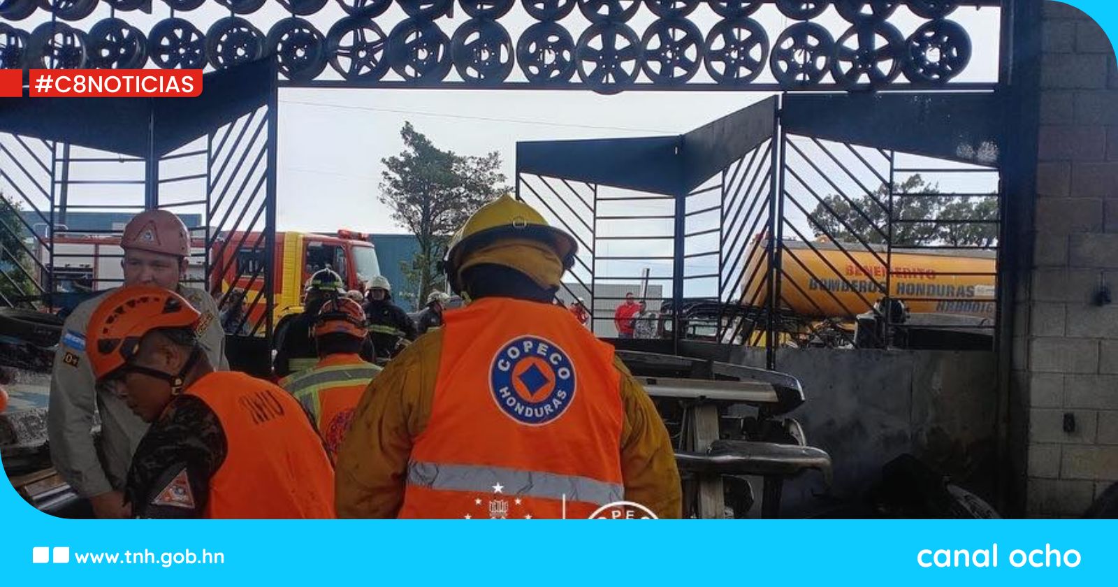 Copeco atiende incendio estructural en yonker de Santa Ana, Francisco Morazán
