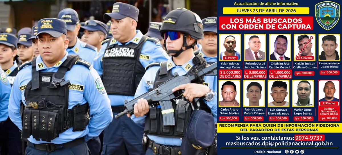 Actualizan los 10 más buscados en Honduras; incluyen a líder del “Cartel del Diablo”