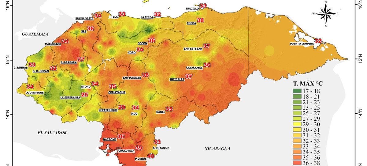 Condiciones secas y altas temperaturas dominarán este martes en Honduras