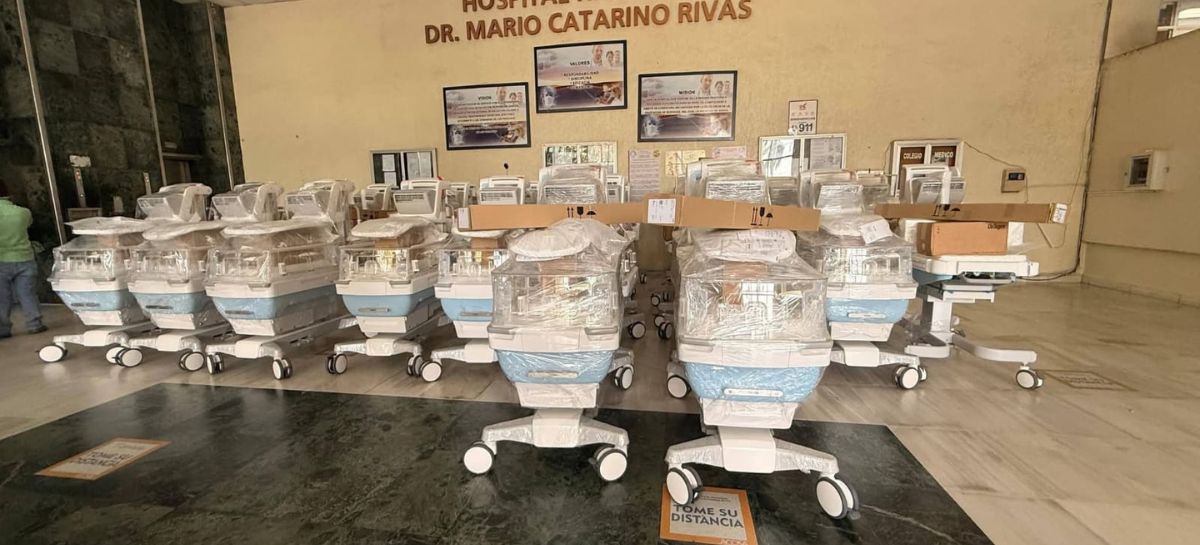 Hospital Mario Catarino Rivas recibe 30 incubadoras para atención neonatal