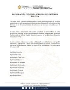 Declaración conjunta