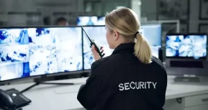 Mujer guardia de seguridad